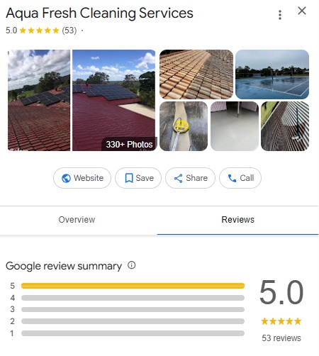 5 star review rating of Aqua Fresh Cleaning Services Pty Ltd 22/69 Ann Street, Brisbane QLD 4000